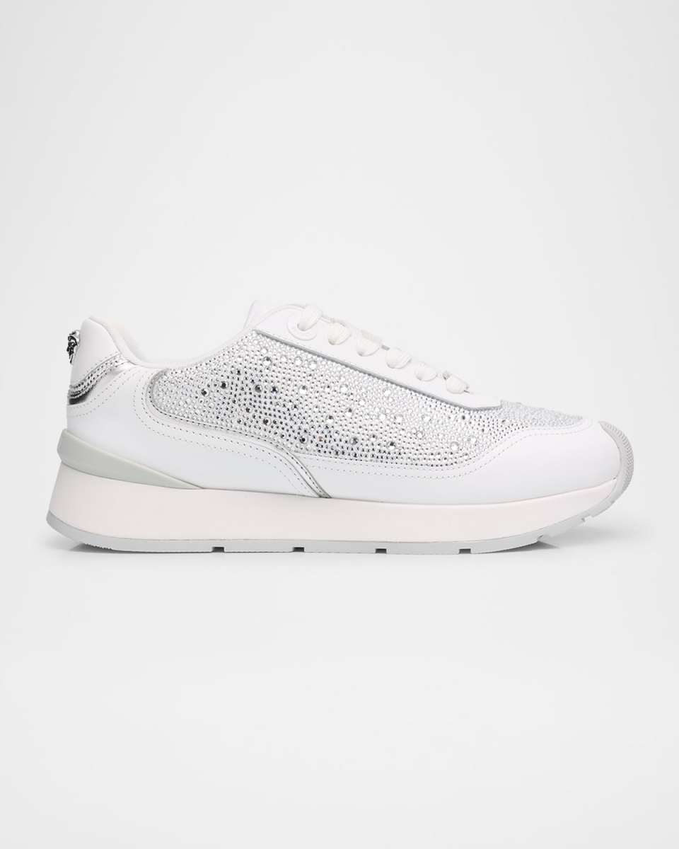 Pirene Embellished Leather Runner Sneakers